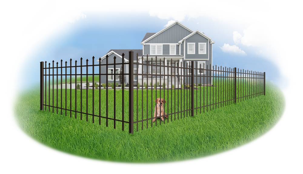 Beautiful example of a Corinth style Aluminum Fence installed in Pensacola, Florida