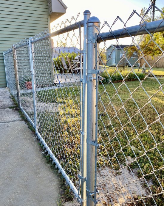 Beautiful example of a Chain Link Fence installed in Pensacola, Florida