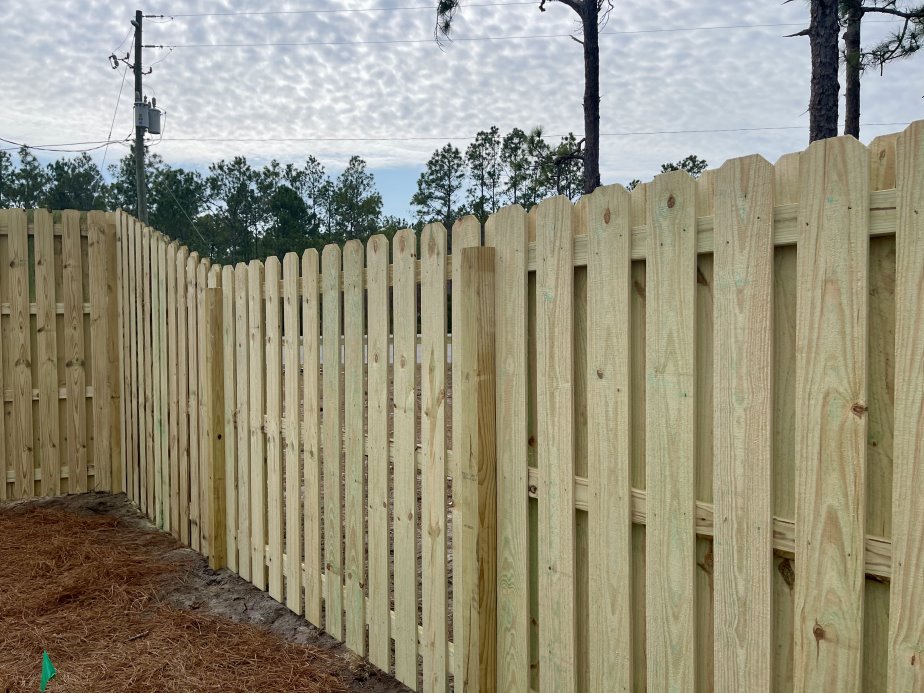 Cantonment FL Shadowbox style wood fence