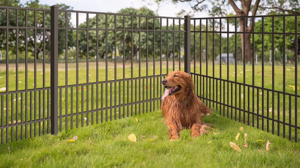 Rhodes style residential aluminum fencing in the Pensacola, Florida area.