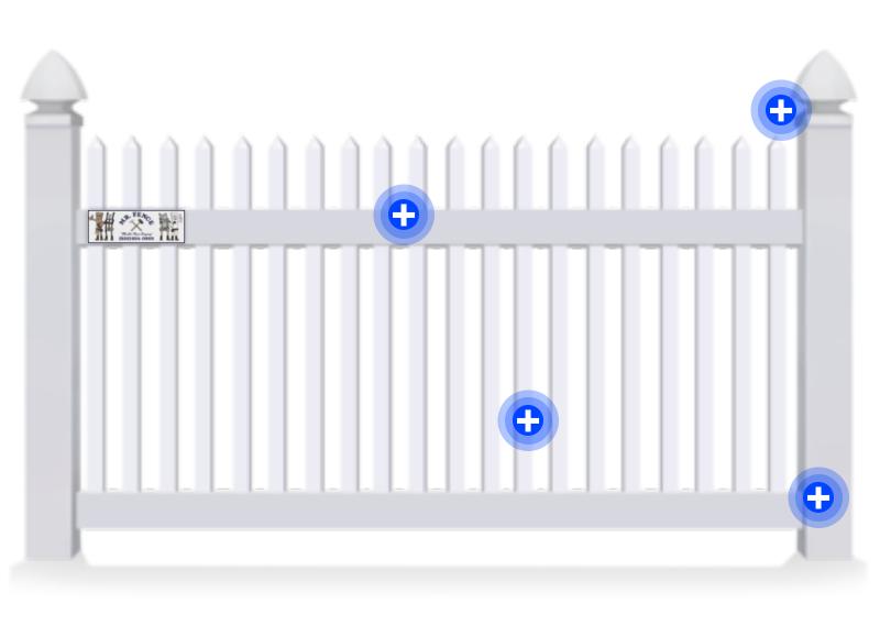 Isolated Ares style Vinyl Fence - Pensacola, Florida