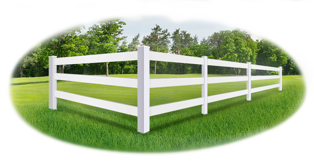 Beautiful example of a Hermes style Vinyl Fence installed in Pensacola, Florida